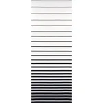 Schumacher 81142 Ribbon Appliqué Panel Black On Ivory fabric swatch