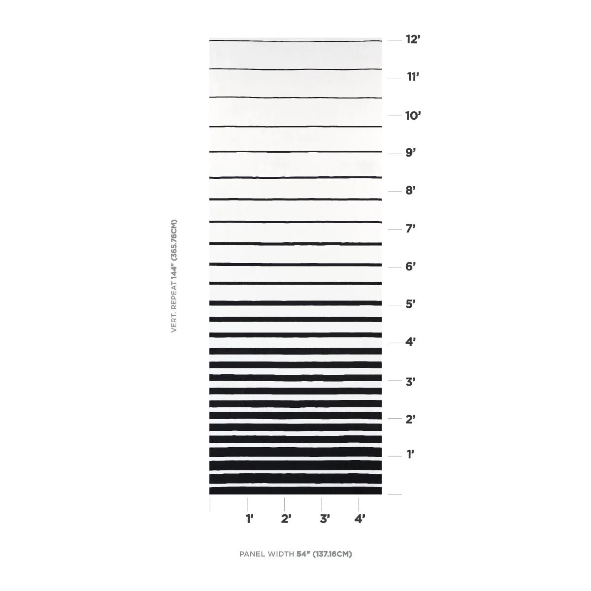 Schumacher 81142 Ribbon Appliqué Panel Black On Ivory fabric swatch