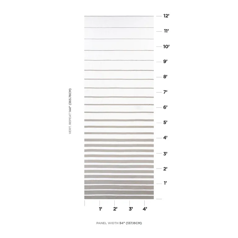 Schumacher 81140 Ribbon Appliqué Panel Grey On Ivory fabric swatch