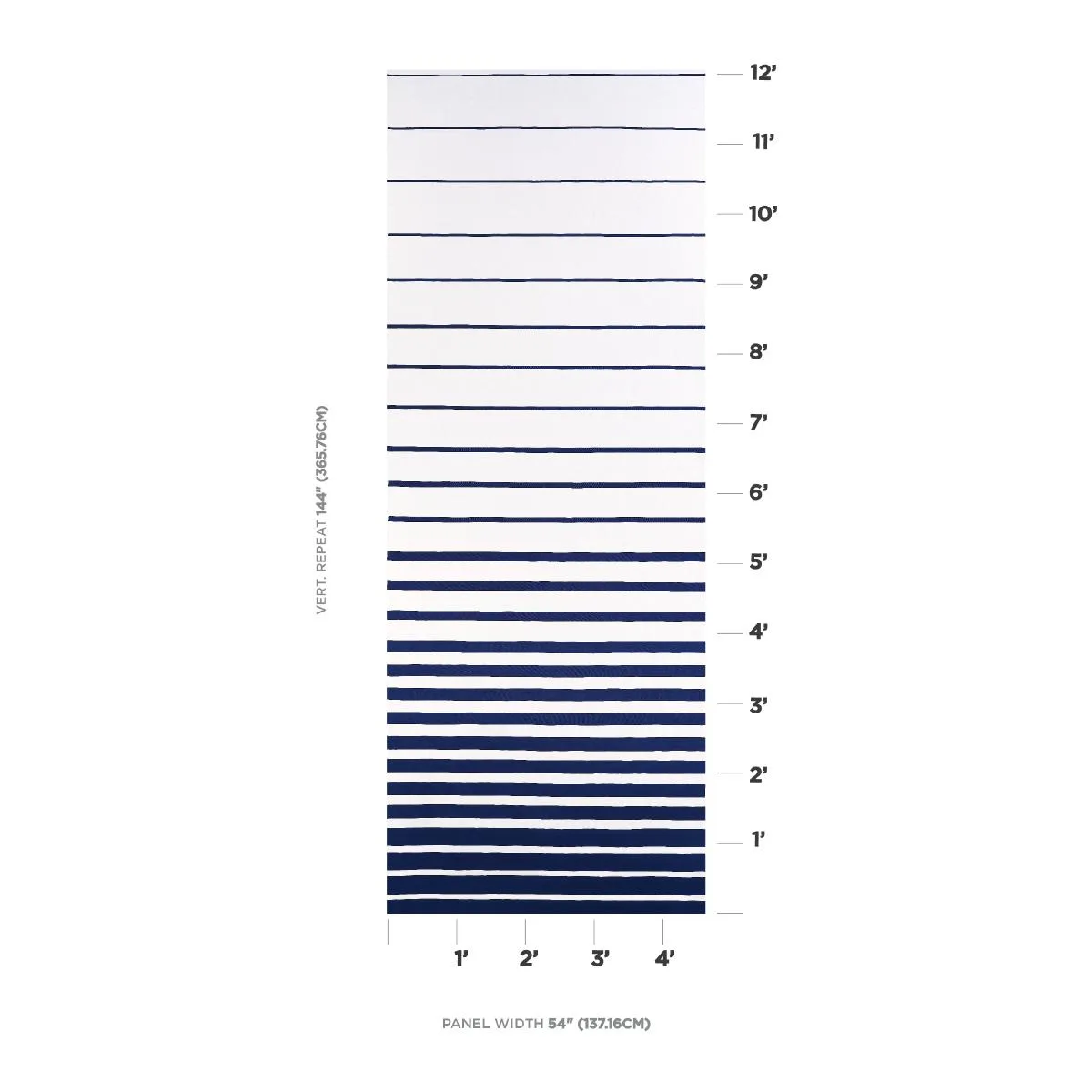 Schumacher 81141 Ribbon Appliqué Panel Navy On Ivory fabric swatch