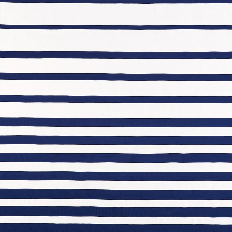 Schumacher 81141 Ribbon Appliqué Panel Navy On Ivory fabric swatch