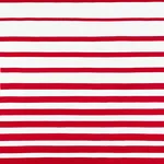 Schumacher 81143 Ribbon Appliqué Panel Red On Ivory fabric swatch