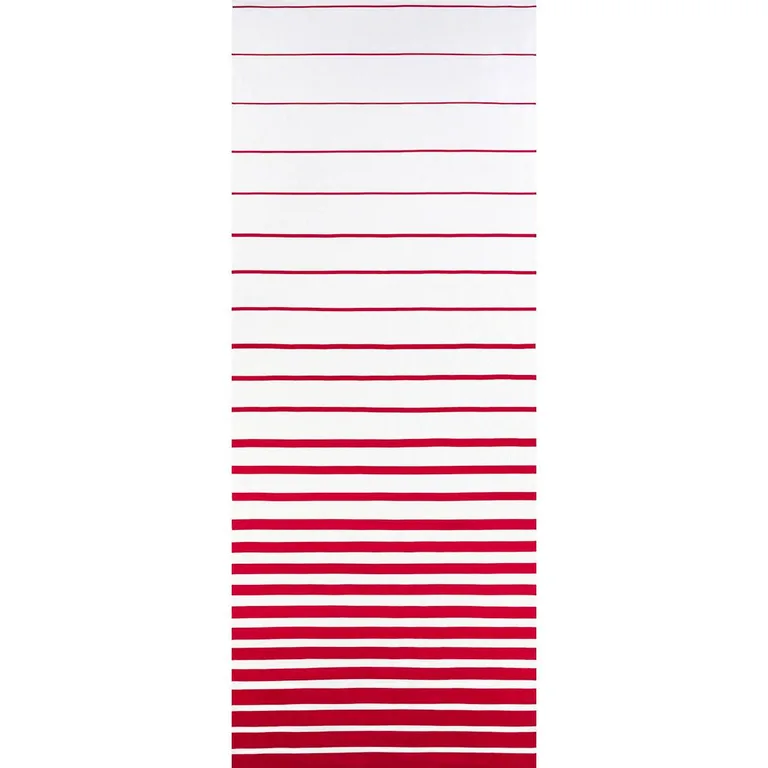 Schumacher 81143 Ribbon Appliqué Panel Red On Ivory fabric swatch