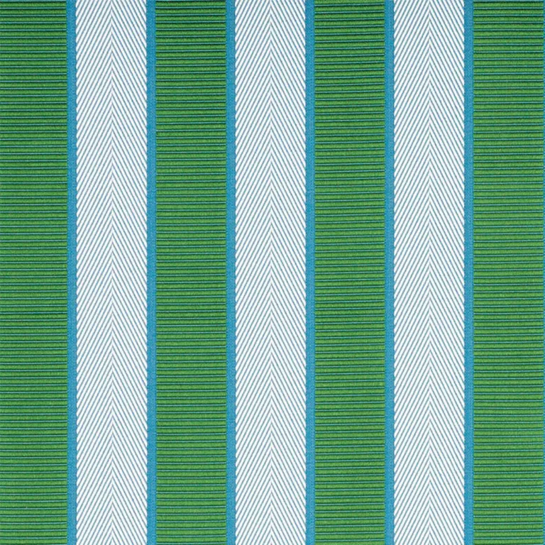 Schumacher 77100 Ribbon Stripe Emerald fabric swatch