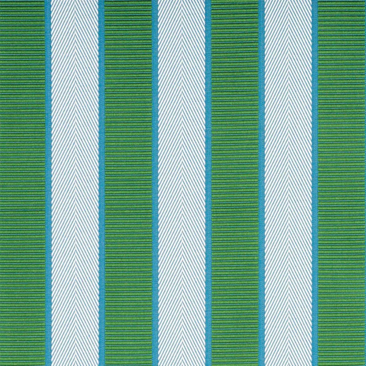 Schumacher 77100 Ribbon Stripe Emerald fabric swatch