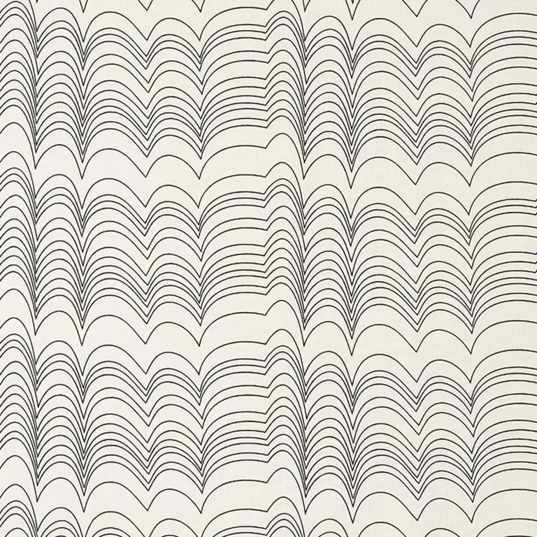 Schumacher 177112 Richter Black fabric swatch