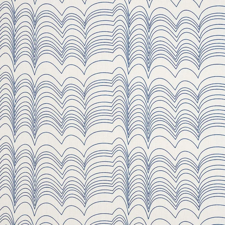 Schumacher 177110 Richter Blue fabric swatch