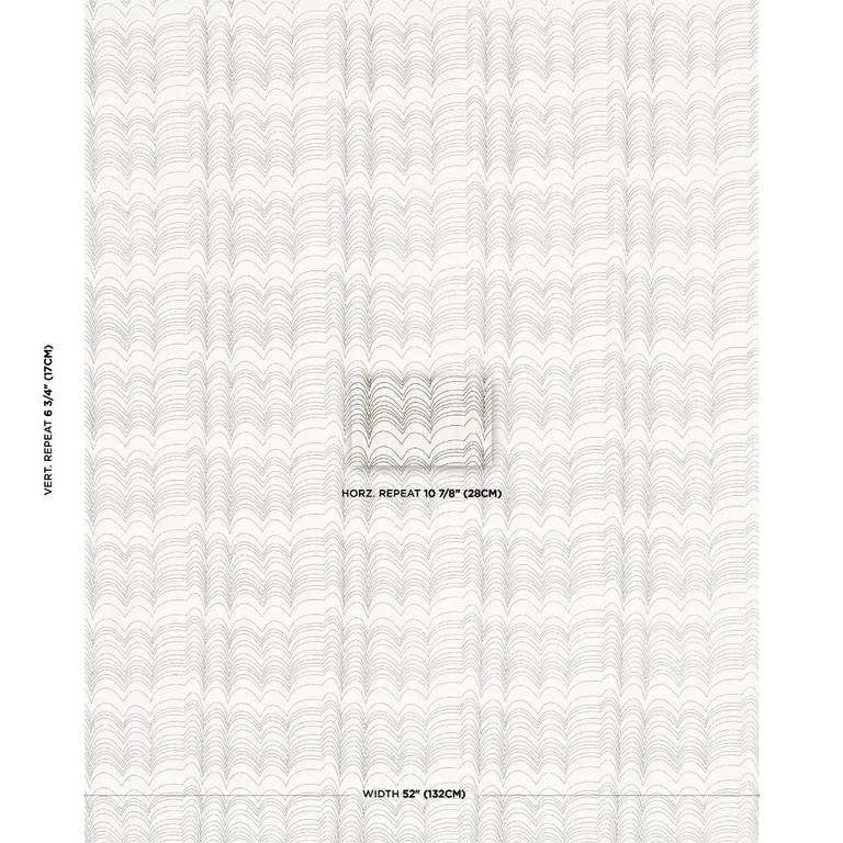 Schumacher 182232 Richter Linen Print Black fabric swatch