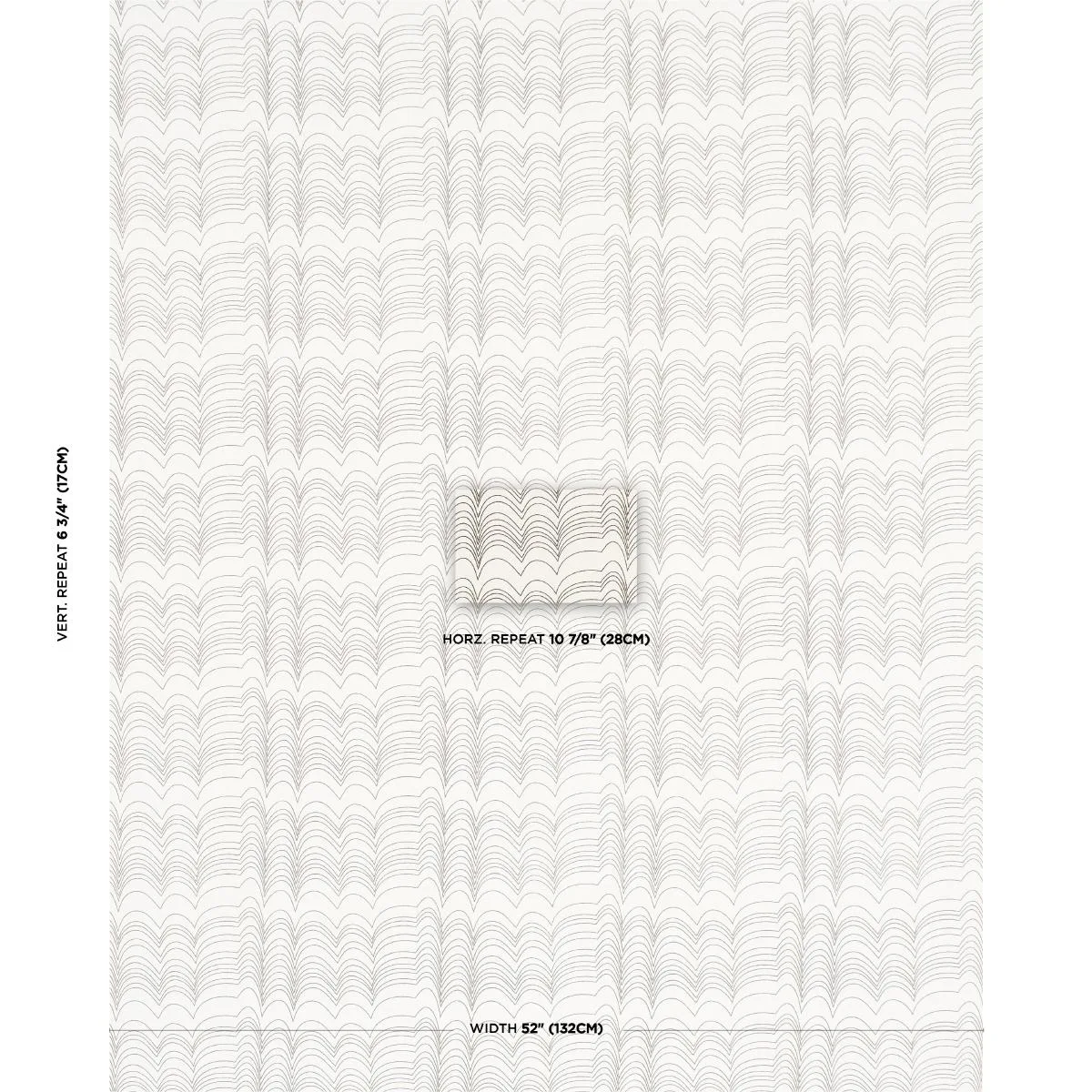 Schumacher 182232 Richter Linen Print Black fabric swatch