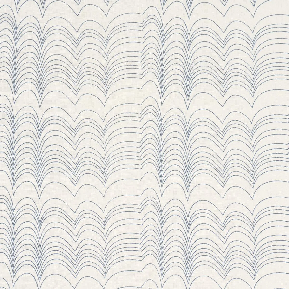 Schumacher 182231 Richter Linen Print Blue fabric swatch
