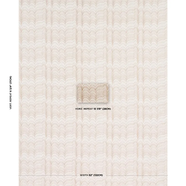 Schumacher 182230 Richter Linen Print Neutral fabric swatch