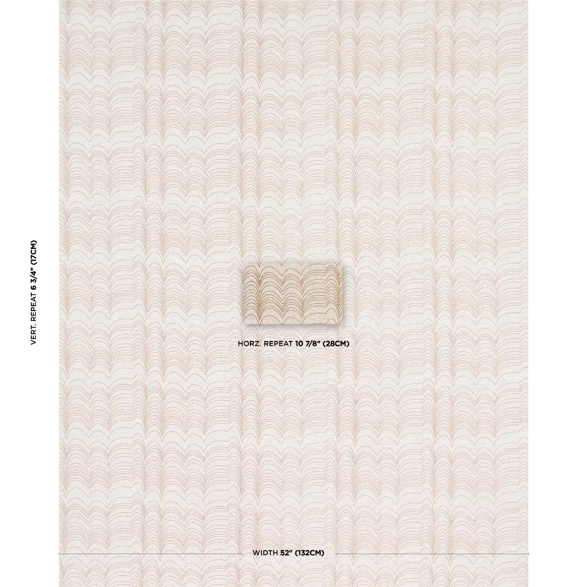 Schumacher 182230 Richter Linen Print Neutral fabric swatch
