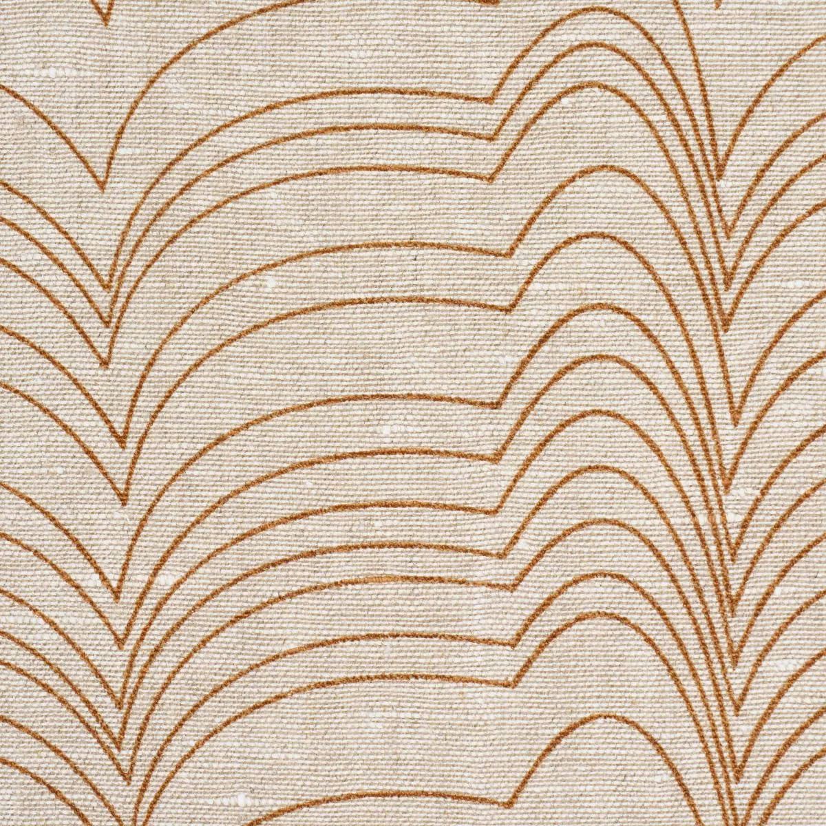 Schumacher 182230 Richter Linen Print Neutral fabric swatch