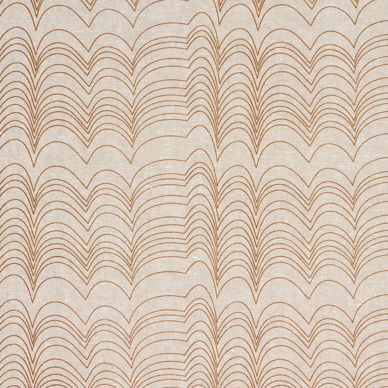 Schumacher 182230 Richter Linen Print Neutral fabric swatch