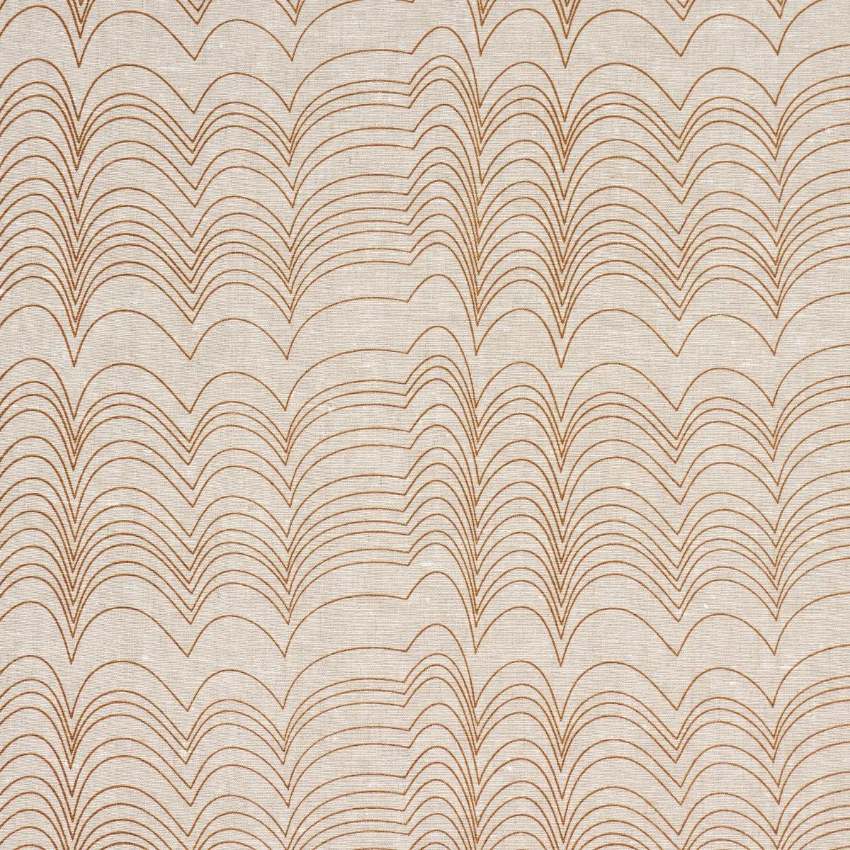 Schumacher 182230 Richter Linen Print Neutral fabric swatch