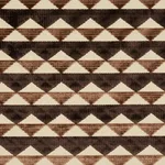 Schumacher 81821 Ridge Line Velvet Brown fabric swatch