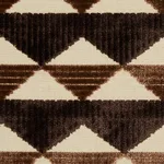 Schumacher 81821 Ridge Line Velvet Brown fabric swatch