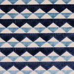 Schumacher 81820 Ridge Line Velvet Slate Blue fabric swatch