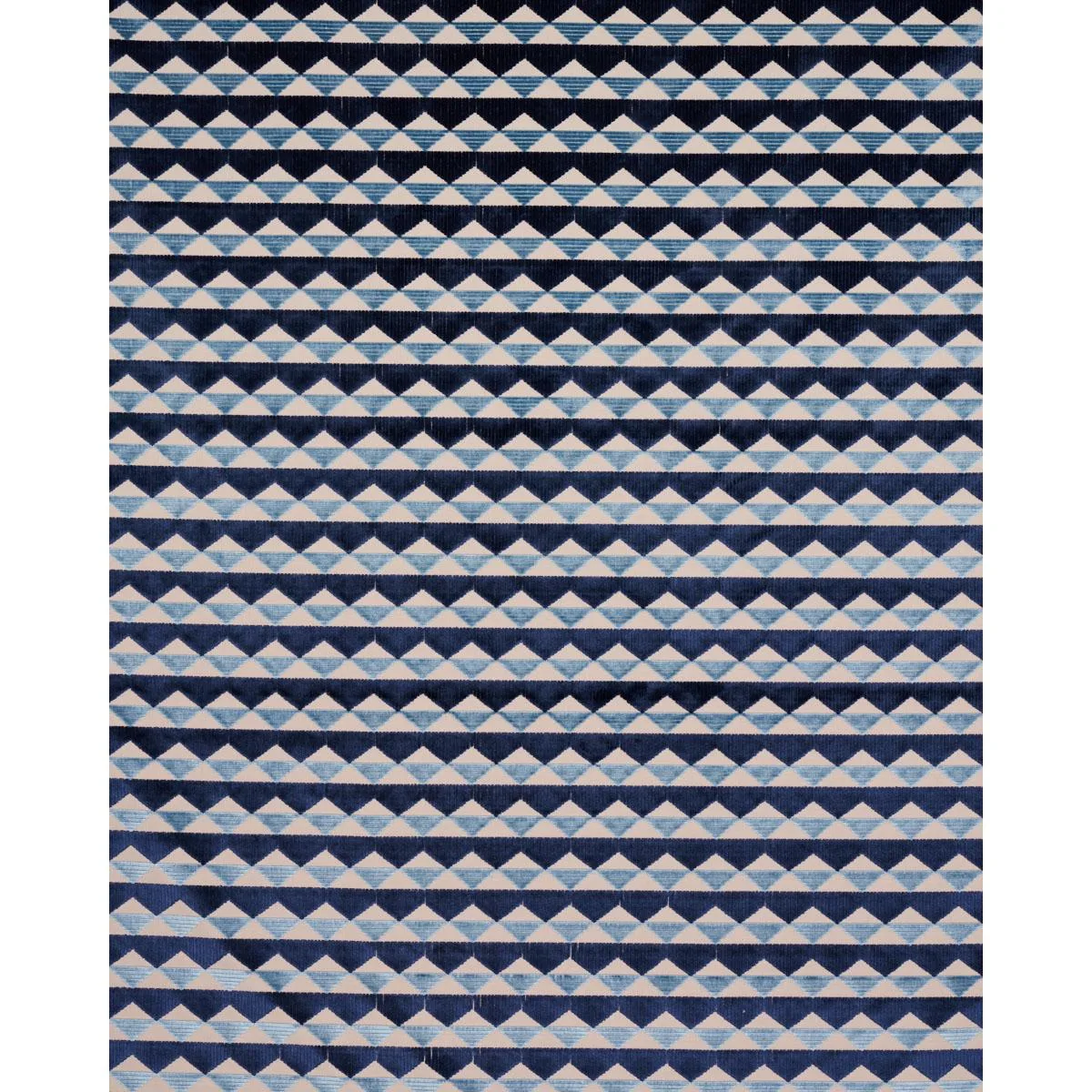 Schumacher 81820 Ridge Line Velvet Slate Blue fabric swatch