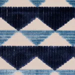 Schumacher 81820 Ridge Line Velvet Slate Blue fabric swatch