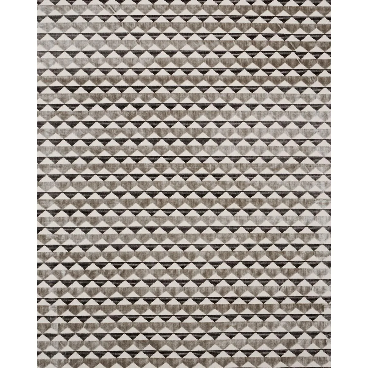 Schumacher 81822 Ridge Line Velvet Stone Grey fabric swatch