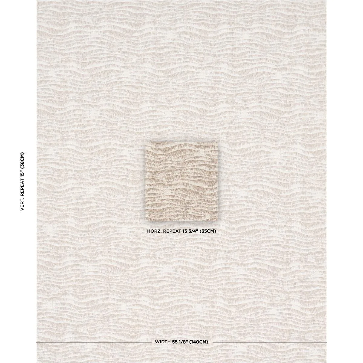 Schumacher 85610 Ridgeline Buff fabric swatch
