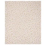 Schumacher 80792 Riley Embroidery Ivory On Natural fabric swatch