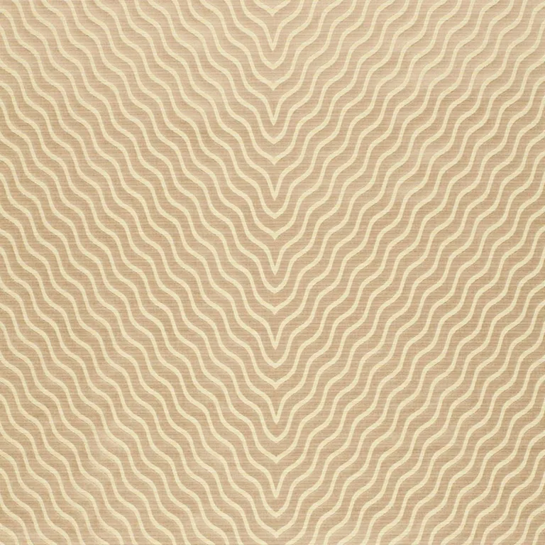 Schumacher 63571 Ripple Effect Champagne fabric swatch