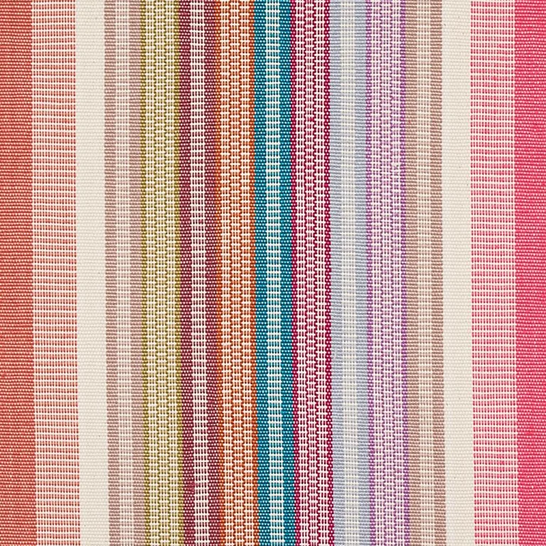 Schumacher 80823 Ripple Hand Woven Stripe Macaroon fabric swatch