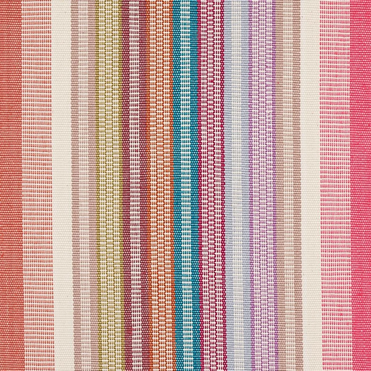 Schumacher 80823 Ripple Hand Woven Stripe Macaroon fabric swatch