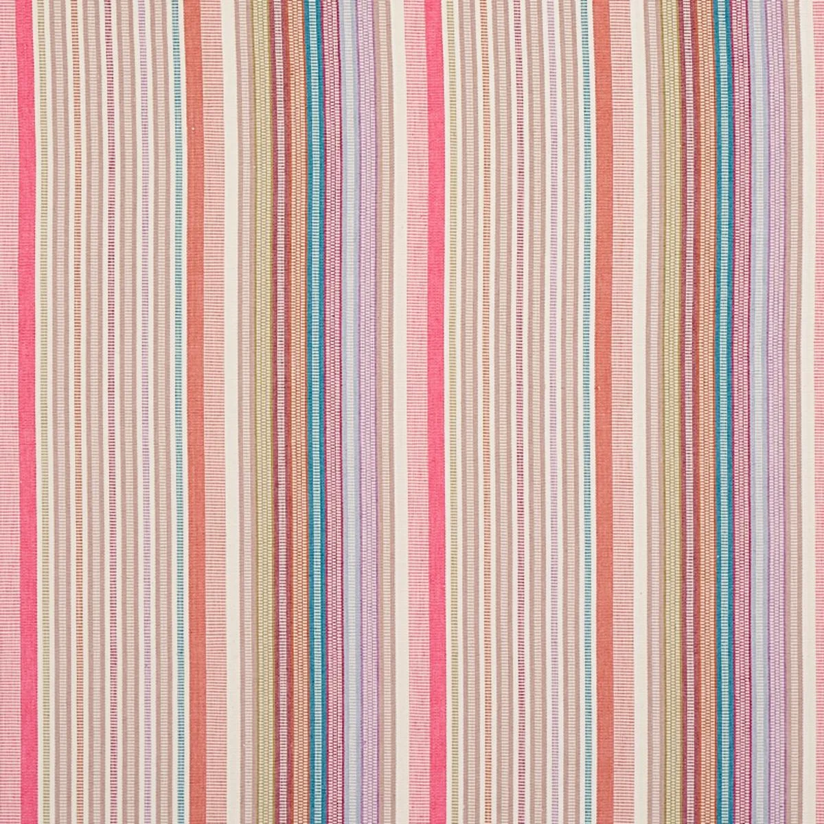 Schumacher 80823 Ripple Hand Woven Stripe Macaroon fabric swatch