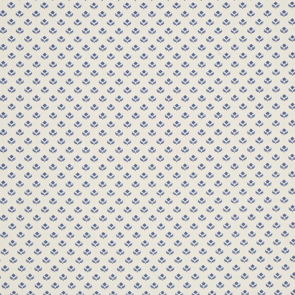 Schumacher 87110 Robyn Indigo fabric swatch