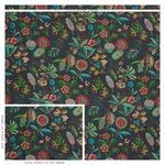 Schumacher 178772 Roca Redonda Carbon & Multi fabric swatch