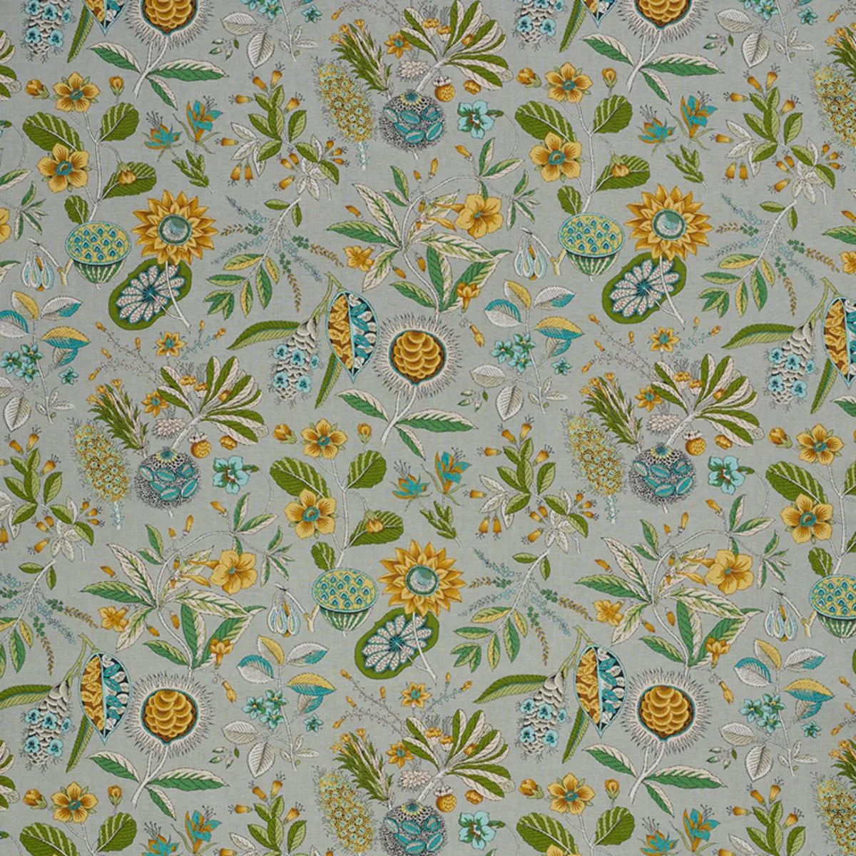 178771 Roca Redonda Grey & Ochre Fabric