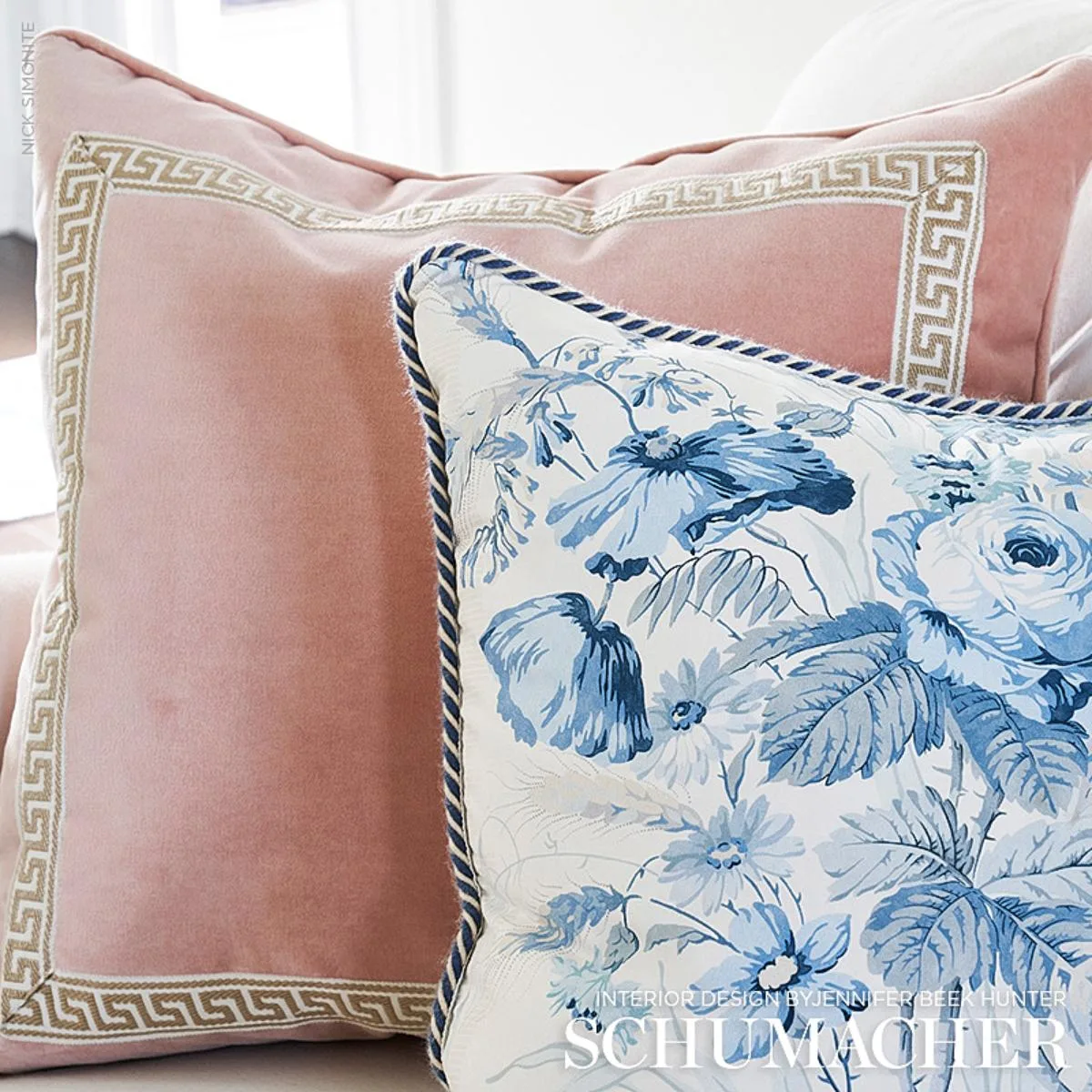 Schumacher 76600 Rocky Performance Velvet Blush fabric swatch