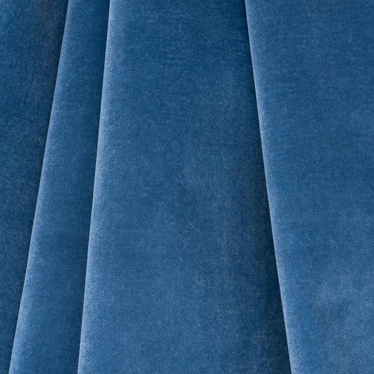 Schumacher 70571 Rocky Performance Velvet Steel Blue fabric swatch
