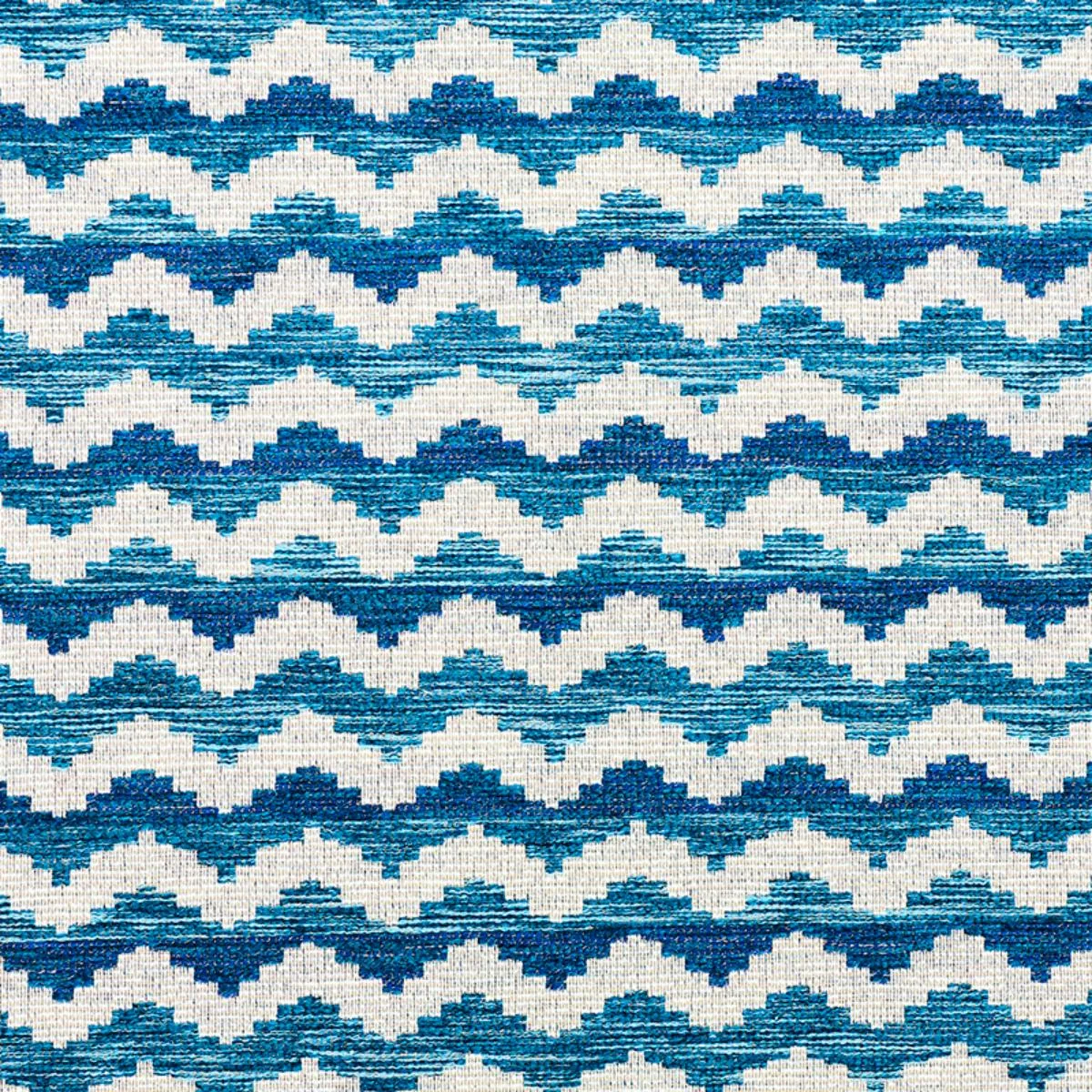 Schumacher 77541 Roebuck Performance Blue fabric swatch