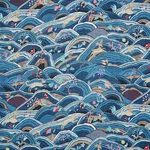Schumacher 177380 Rolling Hills Blues fabric swatch