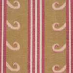 Schumacher 182631 Roman Reverie Gold & Rose fabric swatch