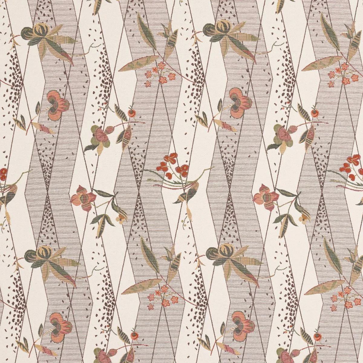 Schumacher 83140 Romola Floral Birch fabric swatch