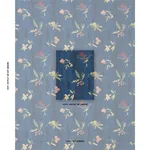 Schumacher 83141 Romola Floral Cadet fabric swatch