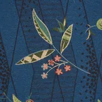Schumacher 83141 Romola Floral Cadet fabric swatch