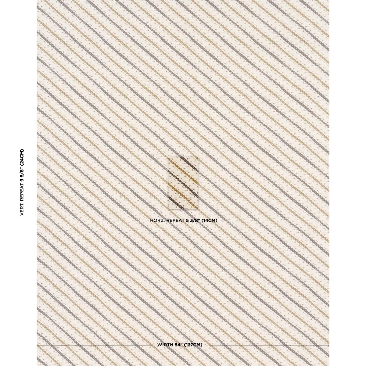 Schumacher 182052 Ronnie Brown fabric swatch