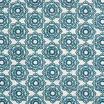 Schumacher 179290 Rose Hand Block Print Blue fabric swatch