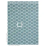 Schumacher 179290 Rose Hand Block Print Blue fabric swatch