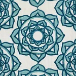 Schumacher 179290 Rose Hand Block Print Blue fabric swatch