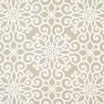 Schumacher 174562 Rosegate Embroidered Print Pumice fabric swatch