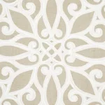 Schumacher 174562 Rosegate Embroidered Print Pumice fabric swatch