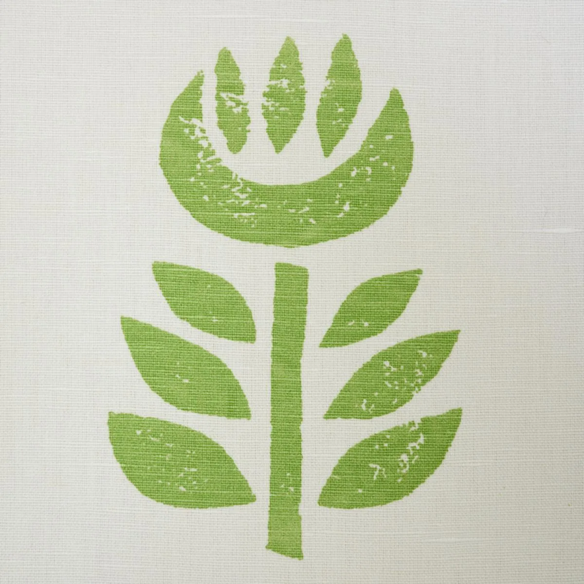 Schumacher 179400 Rosenborg Hand Print Green fabric swatch