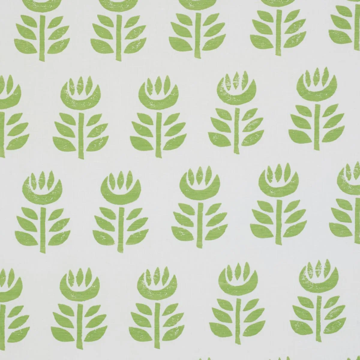 Schumacher 179400 Rosenborg Hand Print Green fabric swatch